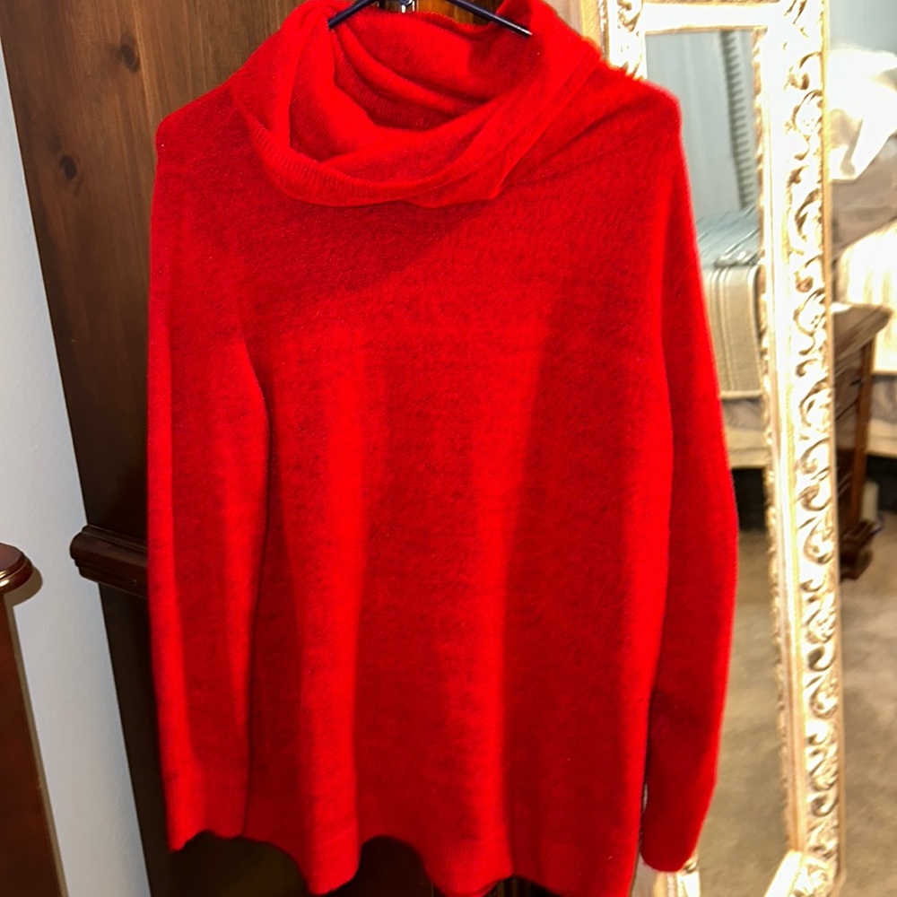 Women’s Red Turtleneck Sweater